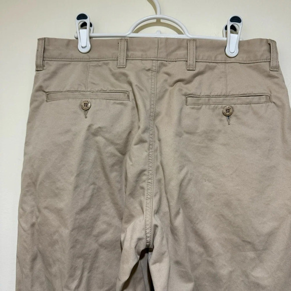 Men’s L.L Bean Vintage Khaki Natural Fit Straight Leg Office  Pants Size: 31x36 - Picture 12 of 16